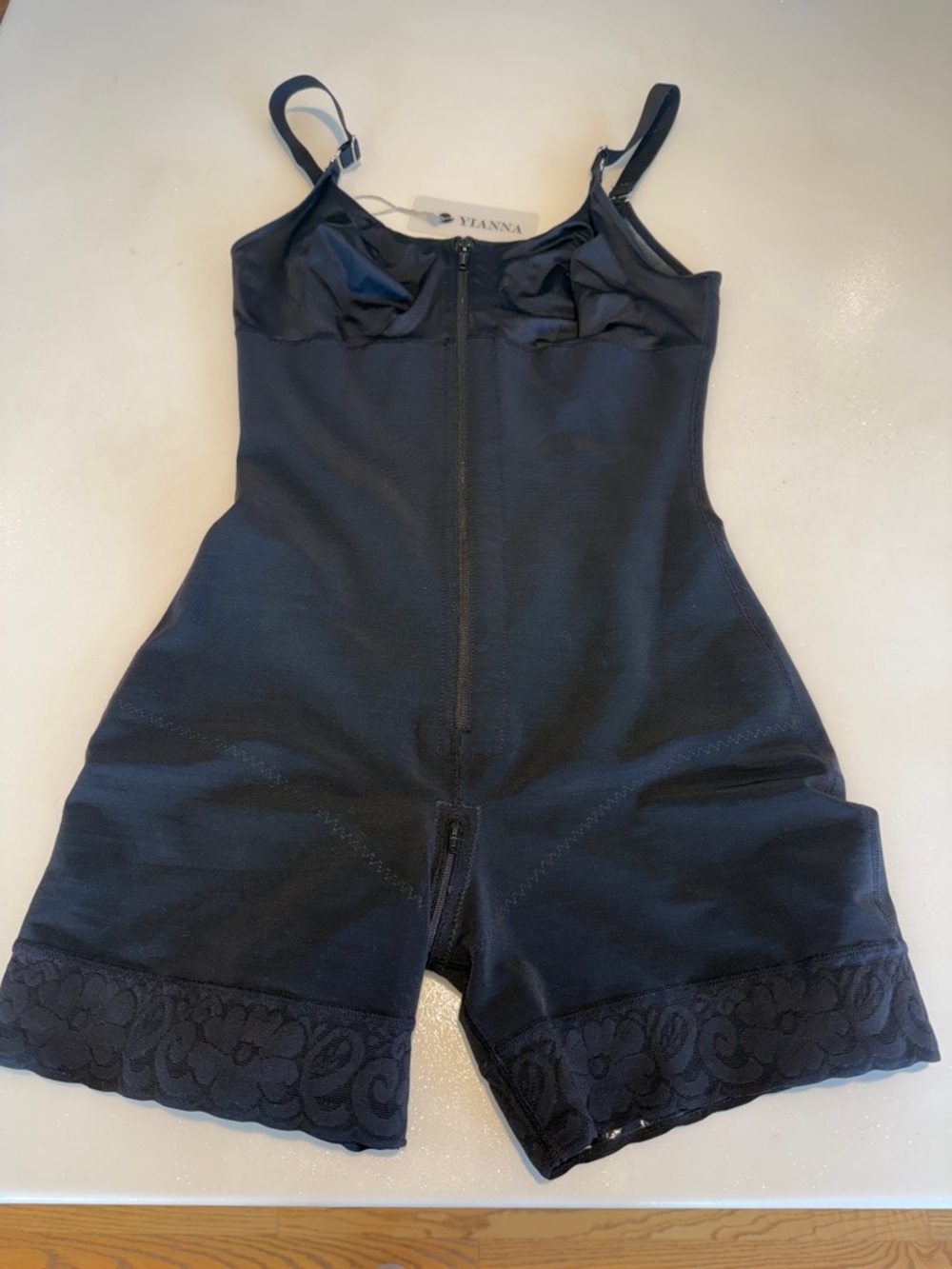 One-Piece Bodysuit Shapewear with Lace Trim Yianna size med